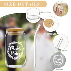 9 Pcs Bridesmaid Proposal Gifts Maid of Honor – 1 count – Maid of Honor Black