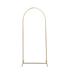 5 ft Gold Metal Floral Display Frame Round Top Backdrop Stand Wedding Arch Event