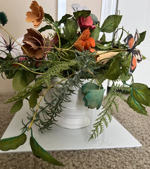 🌸MIXED‑MEDIA SPRING FLORAL DISPLAY • PAPER BLOOMS • FERN GREENERY • BUTTERFLY
