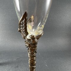 2 International Silver Co. Toasting Goblet Fluted Champagne Glasses Goblets