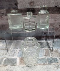 Glass Bud Vases Set of 9, Small, Clear, Shower Wedding All Occasion