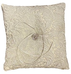 Ring Bearer Pillow By Celebrate-It ~7×7 Inches White Lace Wedding MAR26