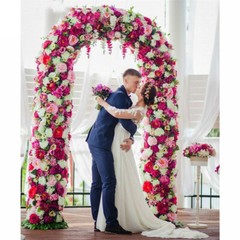 95″ Metal Garden Arch Trellis for Climbing Plants Outdoor Arbors Wedding Arch US