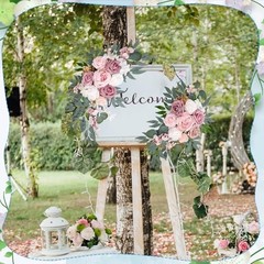 Wedding Arch Decorations Pack – Reusable Artificial Hanging Flowers 2 Pink