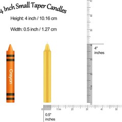 Tobeape 24 Pack Assorted Color Spell 4 inch Taper Candle-24pcs, Multicolor