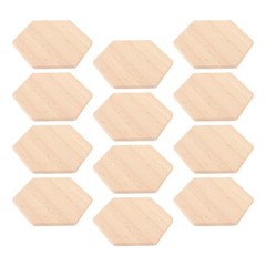 25Pcs Durable Wood Hexagon Ornaments Smooth Surface for Wedding Party Decor