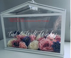 «Cards & Well Wishes» Wedding Wishing Well Sign Decal Sticker – Decal only