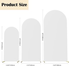Wedding Arch Cover Spandex Fitted Stretchy 2 Sided Stand Covers 3 Piece Set
