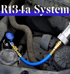 R1234YF & R134A AC Oil Dye Injector Kit with 2 Snaps Quick R134a+R1234yf