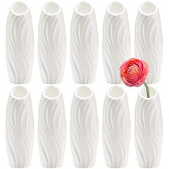 10 Pack Plastic Composite Flower Vase, Unbreakable Floral Vase Home Decor