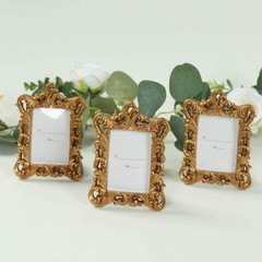 4 GOLD Resin Vintage Ornate Picture Frames Wedding Favors Party Decorations