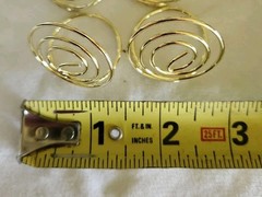 Gold-Toned Table Number Holders, 6 pieces