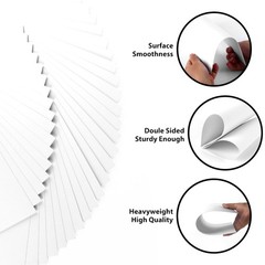 OcePor 100 Sheets White Cardstock 8.5” x 11”, 8.5×11, White-100Sheets
