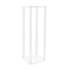 10Pcs Acrylic Clear Vase, 7.9×7.9×23.6In Rectangular Flower Display Stand,