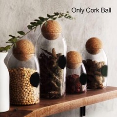 4 Pieces Wine Cork Ball Wooden Stopper for Decanter 4 pieces,