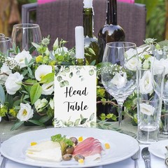 Stylish Eucalyptus Table Numbers – 26 Double-Sided Cards for Special Events