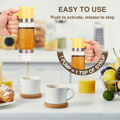 2 Pack 12 Oz Glass Honey Dispenser Pot with Silicone Base No Drip Honey