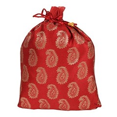 Drawstring Bags Traditional Indian Handcrafted in Paisley Paisley (20 Pcs)