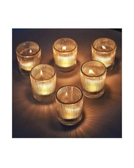 24 Pieces Clear Candle Holder Wedding Centerpieces for Tables, Votive Candle