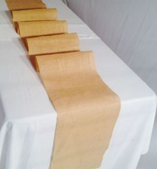 BURLAP TABLE RUNNER 14″ x 108″ 100% JUTE BURLAP TABLE DECOR WEDDING SHOWS