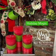 Wicks N More Holiday Magic Scented Candles Apples Cinnamon Clove And Vanilla