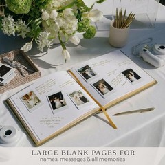 Beautiful Sage Wedding Guest Book for Reception Sign In Memory Keepsake Book