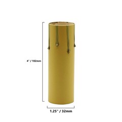 Creative Hobbies 4 Inch Tall Fibre Drip Candle Covers for Medium Base E26 (Ediso