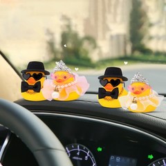wonuu Pair Set of 2 Bride and Groom Rubber Ducks for Wedding mini, Yellow