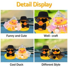 wonuu Pair Set of 2 Bride and Groom Rubber Ducks for Wedding mini, Yellow