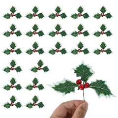Fake Berries with Leaves Artificial Fruits Plastic Foam Christmas Tree Fake