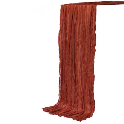 Terracotta Cheesecloth Table Runner 10 Ft 1 Pcs Gauze Table Runner 120″ x 35″