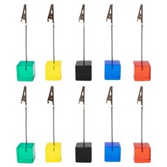 10pcs Table Number Holder Name Place Card Memo Clip Colorful