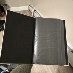 Our Wedding Slip-In Photo Album Post Bound Ivory Gold Fabric 8x10in.