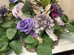 Wedding Shower Shades Of Purple 4 Table Silk Floral Arrangements Box 3