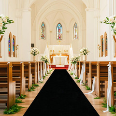 Black Aisle Runner 15Ftx2Ft Wedding Aisle Runner Outdoor Indoor Church Hallway C