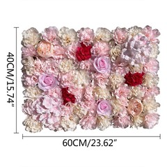20 Pcs Artificial Silk Flower Wall Panels Wedding Party Venue Decors Wall Panels