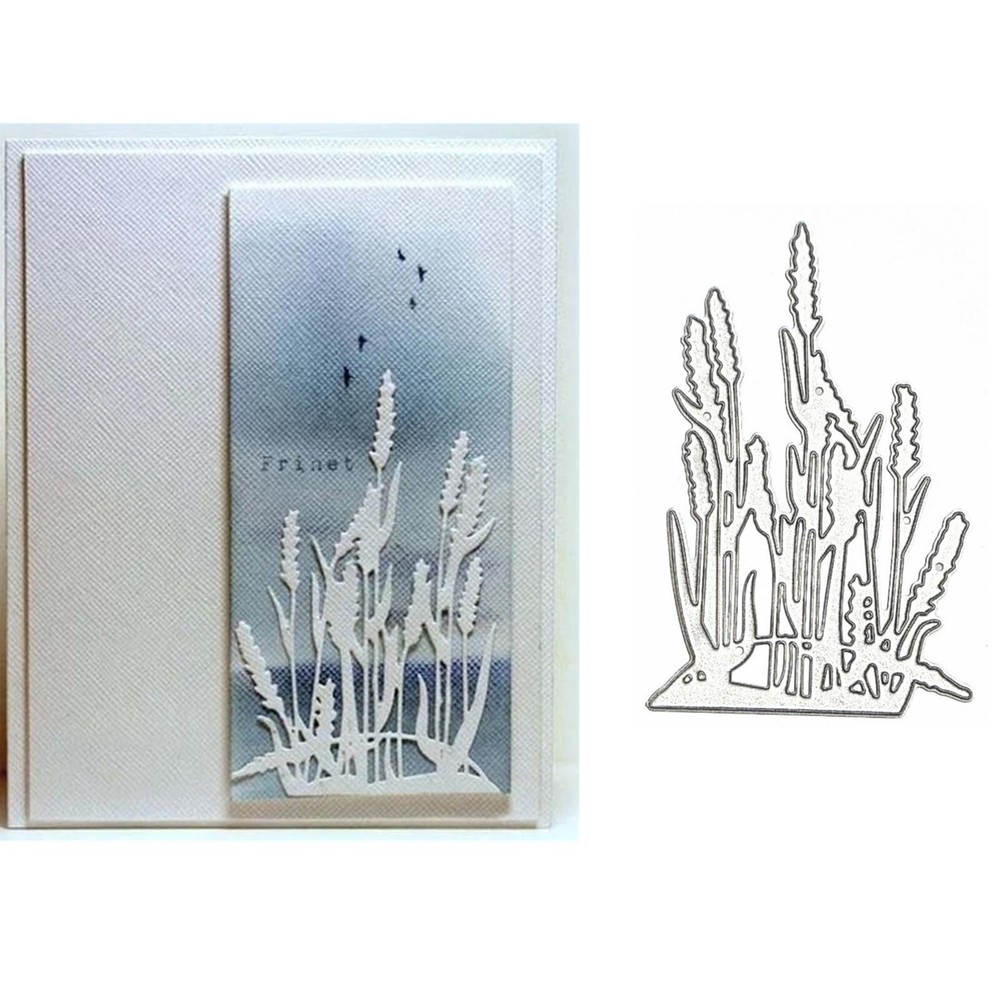 Lavender Frame Metal Die Cuts, Flower Leaves Leaf Cutting Dies Cut Stencils f…