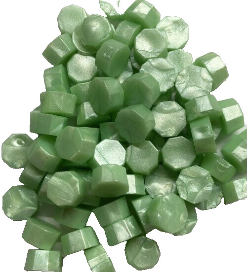 Mint Green Pearl Sealing Wax Beads for Envelopes & Invitations, approx 250 beads