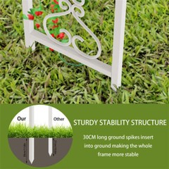 Heavy Duty French Style Outdoor Roof Metal Gazebo White Wedding Canopy Garden US