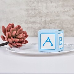 25 BLUE 2″ CUBE Baby Shower Party FAVOR BOXES Party Events Decorations Supplies