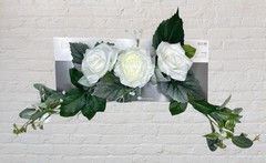 NEW Studio His & Hers Floral Swag 26″ White Artificial Peonies Roses Wedding
