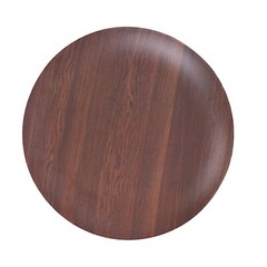 6 Brown 10″ Round Wood Grain Design Heavy Duty Plastic Plates Party Decorations