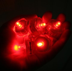 RED~96 Pack~LED Submersible Tea Lights for Wedding and Holiday