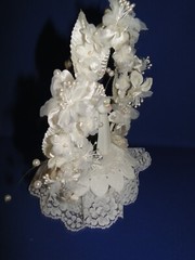 New Vintage Wilton MOONLIT SNOW Wedding Cake Top, Black Suit # 114-201