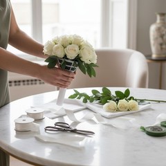 Floral Bouquet Holder with Wet Foam, Wedding Flower Holder, Bridal Bouquet Base,