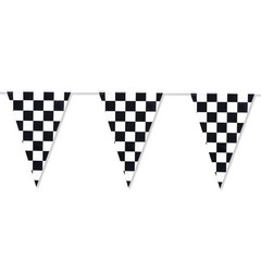 Home Outdoor Flags Bunting PE Party Pennant Flag 30cm X 40cm Black White