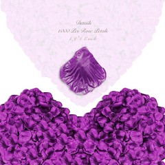Elegant 1000pcs Deep Purple Water-Resistant Rose Petals for Weddings & Parties