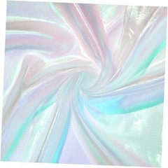 Iridescent Fabric Organza Fabric Sheer 59 Inches Wide Rainbow 11 Yard White