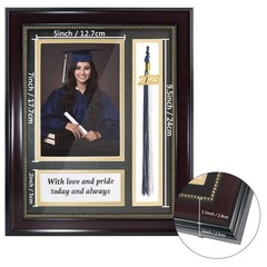 GraduatePro Graduation Picture Frame 5×7 with Tassel Holder, Shadow Box Gradu…