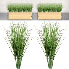 3 Green 20″ Artificial Faux Grass Sprays Stems Wedding Party Home Centerpieces